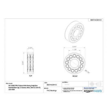 FAG NTN JAPAN BEARING FAG 21304E1TVPB-C3 Spherical Roller Bearing, Straight Bore,