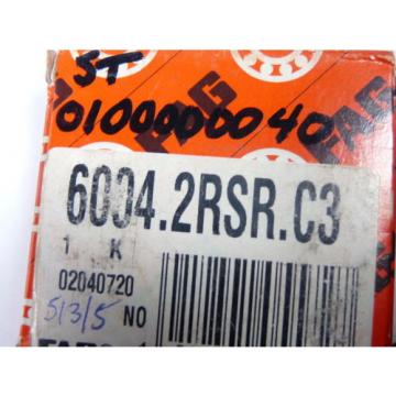 Fag 6004.2RSR.C3 Deep Groove Ball Bearing 20mm Bore ! NEW !