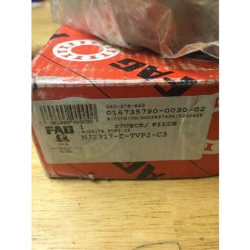 FAG NJ2317-E-TVP2-C3 BEARING BRAND NEW IN BOX