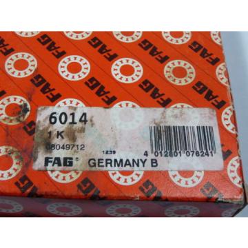 FAG 6014 Double Sealed Ball Bearing ! NEW !