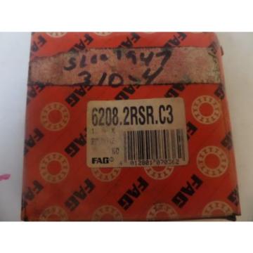 FAG Single Row Ball Bearing 6208.2RSR.C3 62082RSRC3 6208.C3 6208C3 New