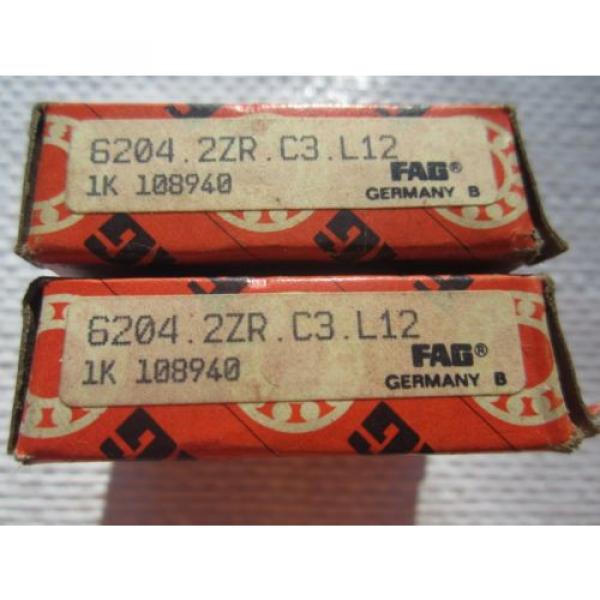 FAG 6204.2ZR.C3.L12 BEARING (2 PCS) – NOS #5 image