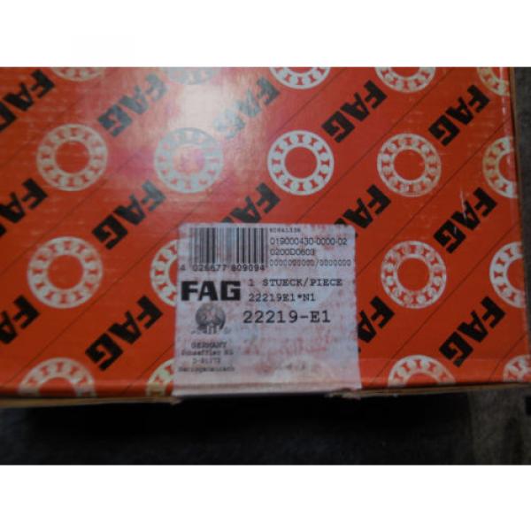 NEW FAG BEARING 22219-E1 Spherical Roller Bearing #5 image