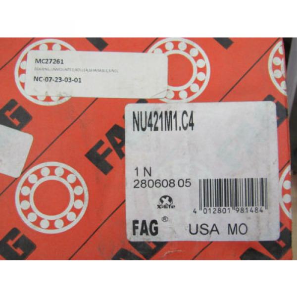 FAG Bearing NU421M1.C4  New in Box  FREE SHIPPING #3 image