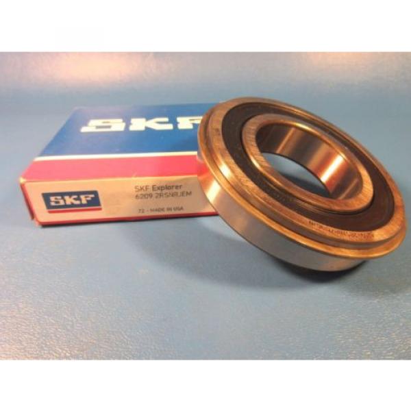 SKF 6209 2RS NR Jem Deep Groove Ball Bearing w Snap Ring, C3 (Fag, Koyo, Timken) #1 image