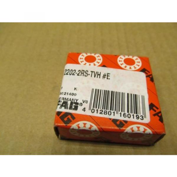 1 NIB FAG 2202-2RS-TVH 22022RSTVH SELF ALIGNING BALL BEARING 15MM ID 35MM OD #4 image