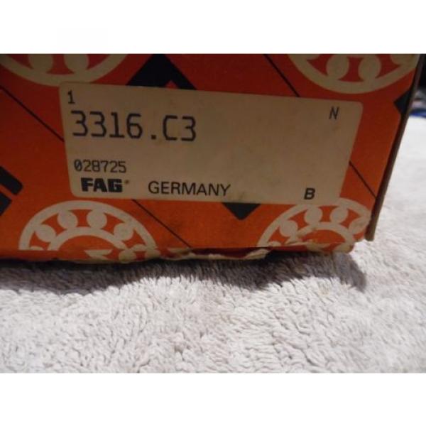 Fag Bearing 3316C3, 3316.C3 OD 80 (mm) x170 (mm) x 68.3 (mm) NIB factory Sealed #1 image