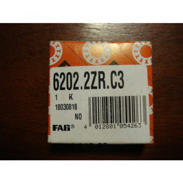 FAG Shielded Deep Groove Ball Bearing 15mm x 35mm x 11mm 6202.2ZR.C3 /8650eHE0 #5 image