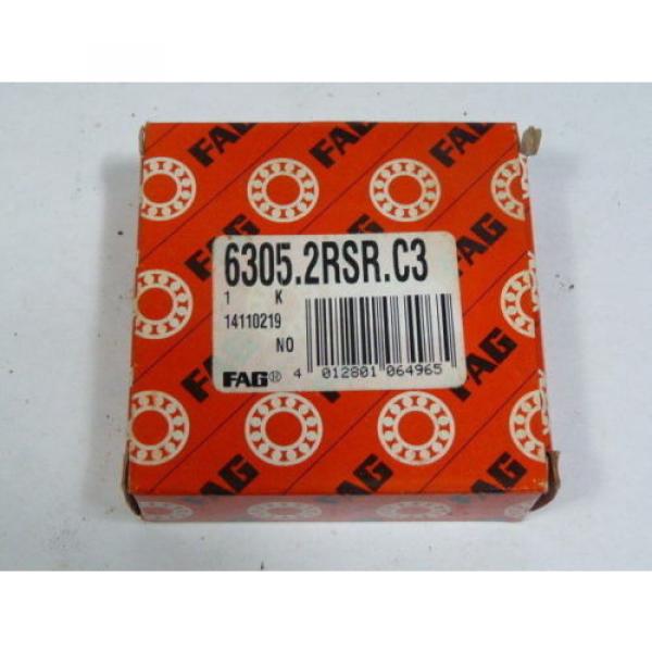 Fag 6305-2RSR-C3 Bearing Deep Groove 25x62x17mm  NEW #5 image