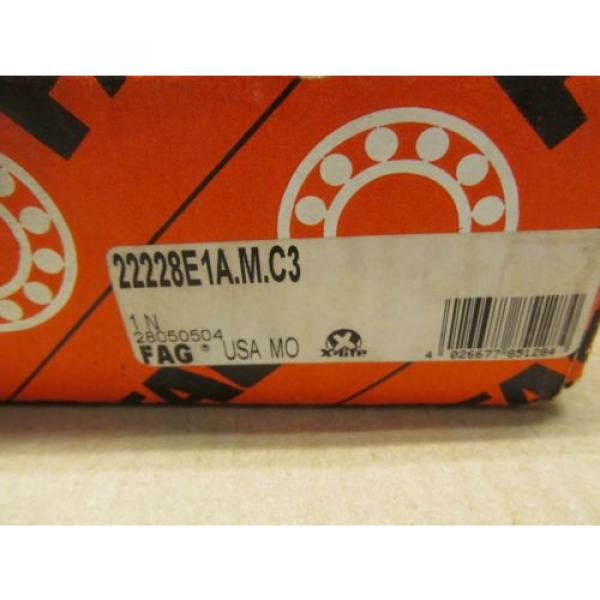 1 NIB FAG 22228E1A.M.C3 22228E1AMC3 SPHERICAL ROLLER BEARING OPEN 140 X 250 X 68 #5 image