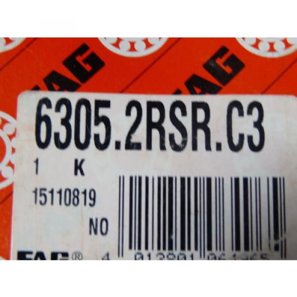 Fag 6305.2RSR.C3 Deep Groove Ball Bearing 25 x 62 x 17 mm ! NEW ! #5 image