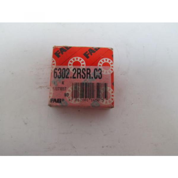 FAG 6302 2RSR C3 .582 IDX1.563 ODX.508 wide sealed Bearing #2 image